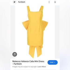 NWT Rebecca Vallance Calla Bow-Embellished Mini Dress